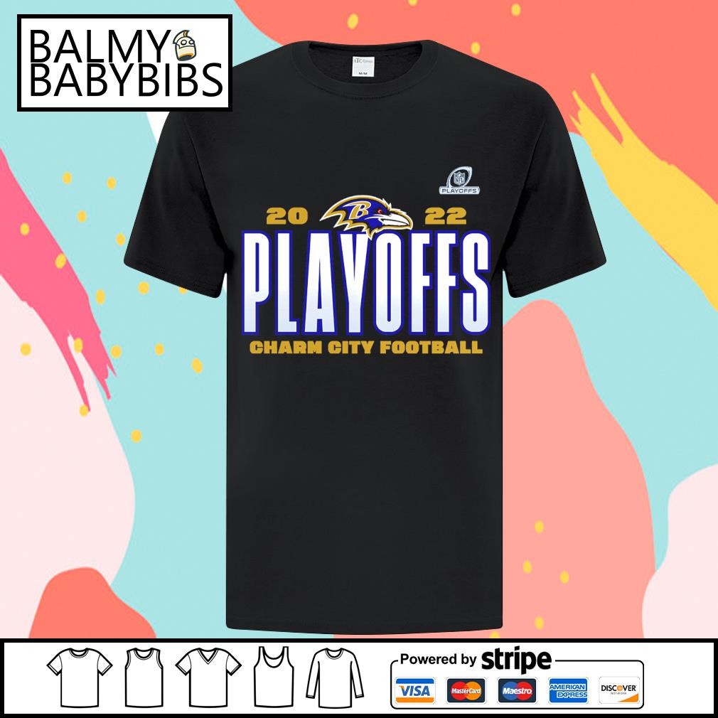 Baltimore ravens 2022 playoffs charm city football shirt, hoodie